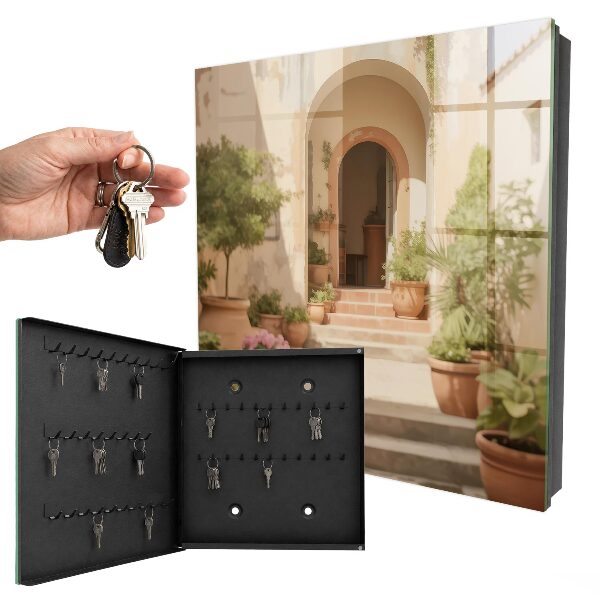 Key storage box Rustic garden