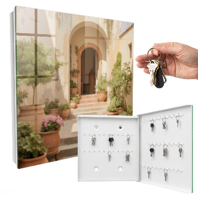 Key storage box Rustic garden