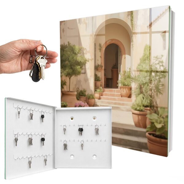 Key storage box Rustic garden