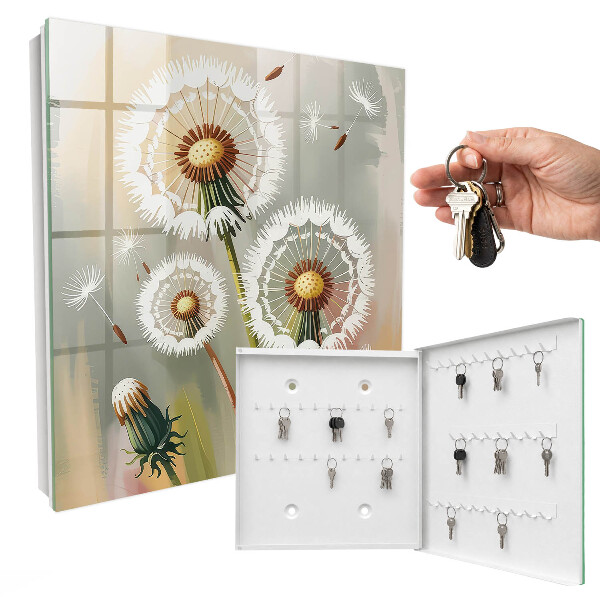 Key cabinet for wall Delicate dandelions