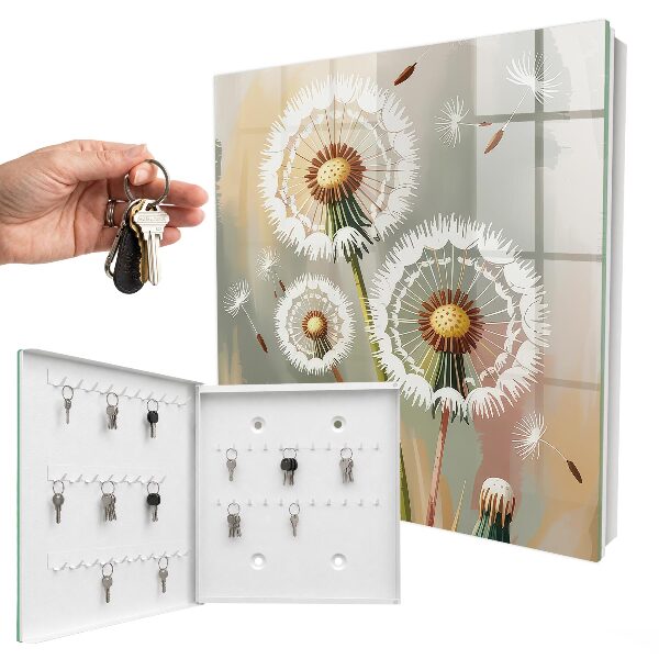 Key cabinet for wall Delicate dandelions