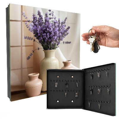 Key cabinet for wall Flowers in a vase