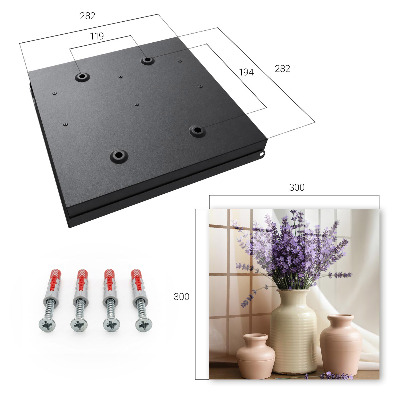 Key cabinet for wall Flowers in a vase
