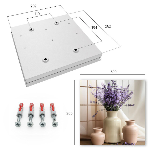 Key cabinet for wall Flowers in a vase