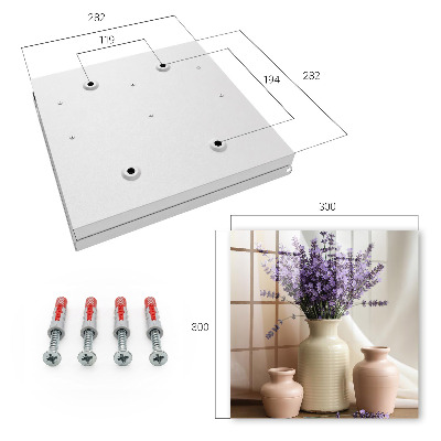 Key cabinet for wall Flowers in a vase