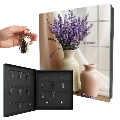 Key cabinet for wall Flowers in a vase