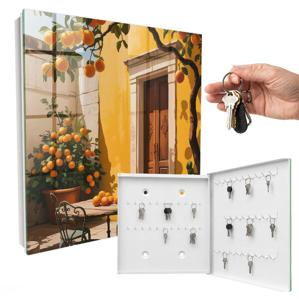 Key storage box Orange terrace