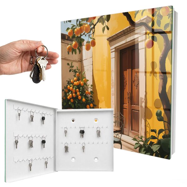 Key storage box Orange terrace