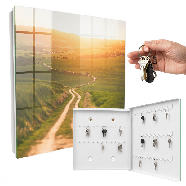 Key cabinet for wall Picturesque landscape