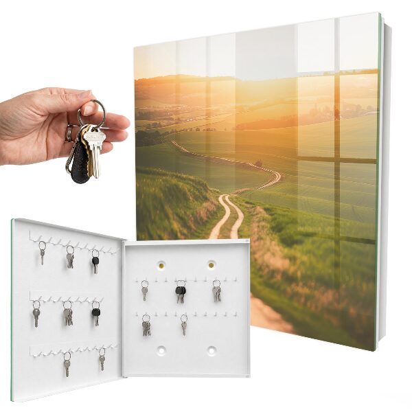 Key cabinet for wall Picturesque landscape
