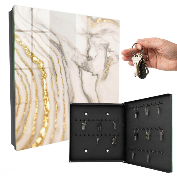 Key cabinet for wall Marble veins
