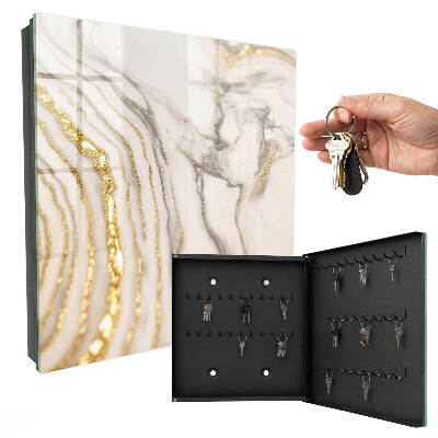 Key cabinet for wall Marble veins