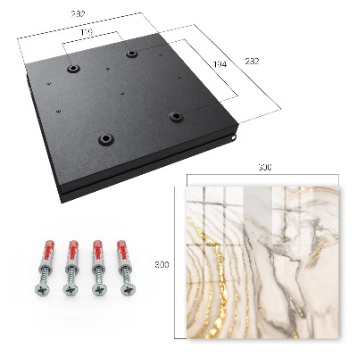 Key cabinet for wall Marble veins