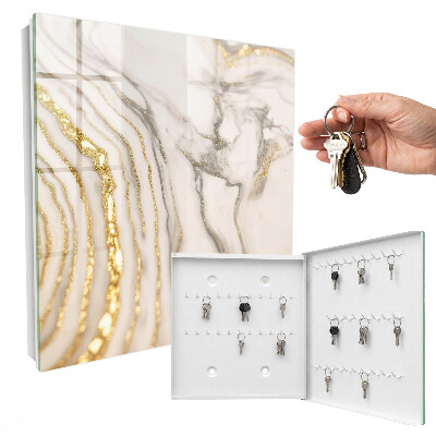 Key cabinet for wall Marble veins