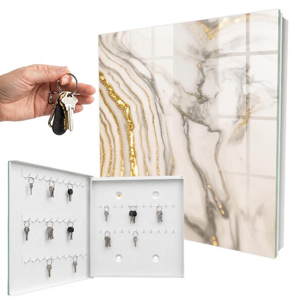Key cabinet for wall Marble veins