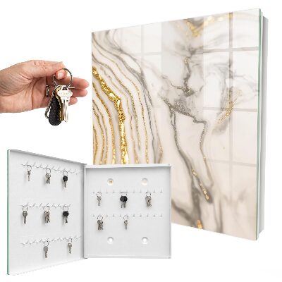 Key cabinet for wall Marble veins