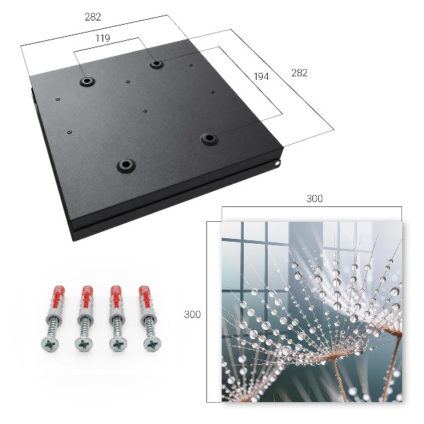 Key storage box Drops of water