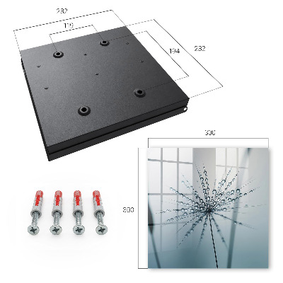 Key cabinet for wall Dandelion and drops of water