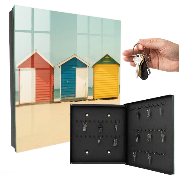 Key storage box Colorful houses