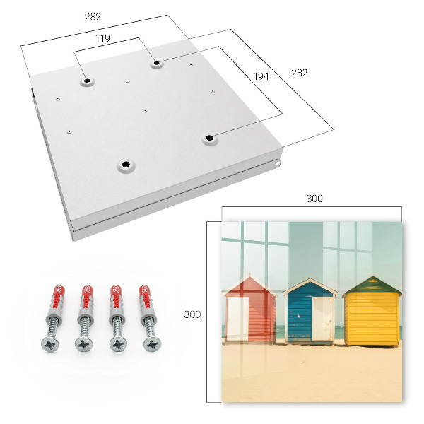 Key storage box Colorful houses