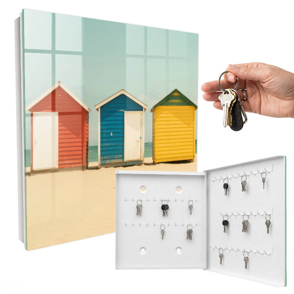 Key storage box Colorful houses