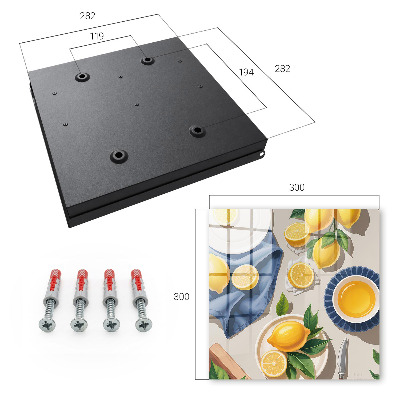Key cabinet for wall Lemon table