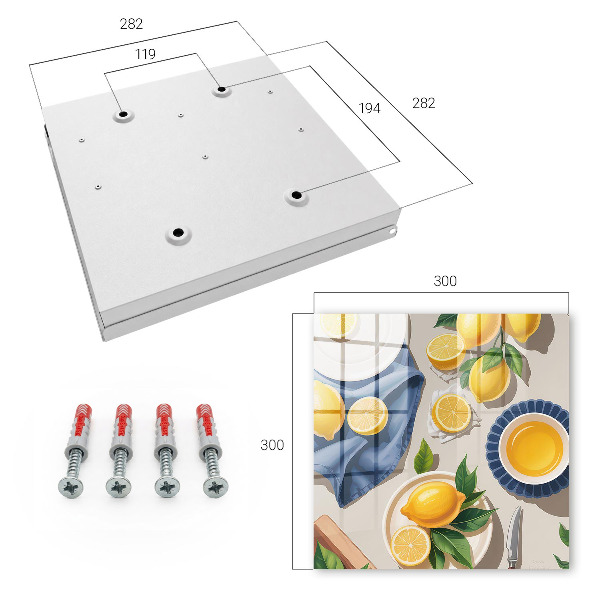 Key cabinet for wall Lemon table