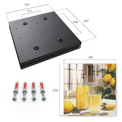 Key cabinet for wall Lemon Feast