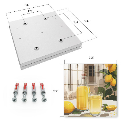 Key cabinet for wall Lemon Feast