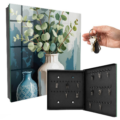 Key box Vases and leaves