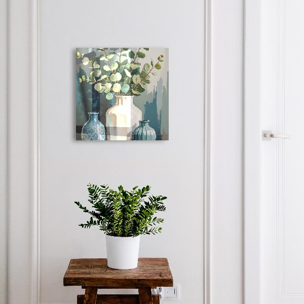 Key box Vases and leaves