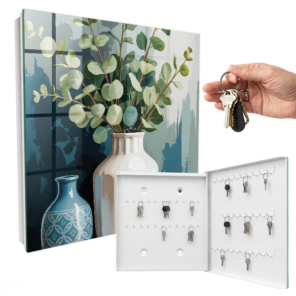 Key box Vases and leaves