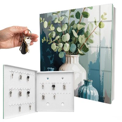 Key box Vases and leaves