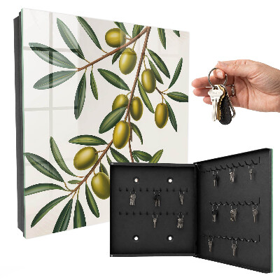 Key cabinet for wall Olives on a branch