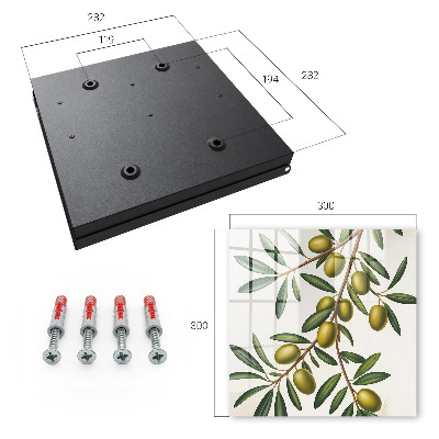 Key cabinet for wall Olives on a branch