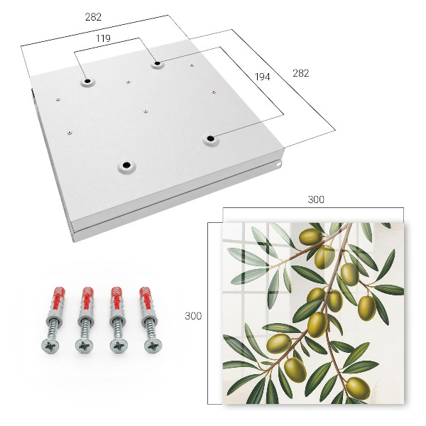 Key cabinet for wall Olives on a branch