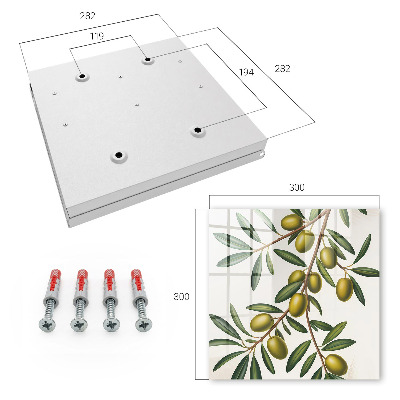 Key cabinet for wall Olives on a branch