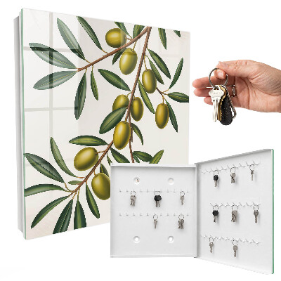 Key cabinet for wall Olives on a branch