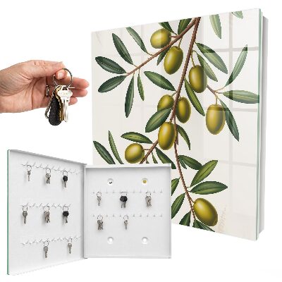 Key cabinet for wall Olives on a branch