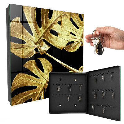Key storage box Monstera leaves