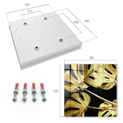 Key storage box Monstera leaves