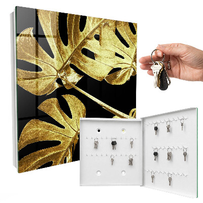 Key storage box Monstera leaves