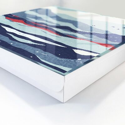Key storage box Blue waves