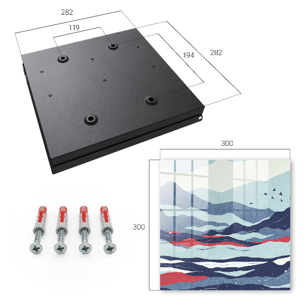 Key storage box Blue waves