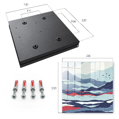 Key storage box Blue waves