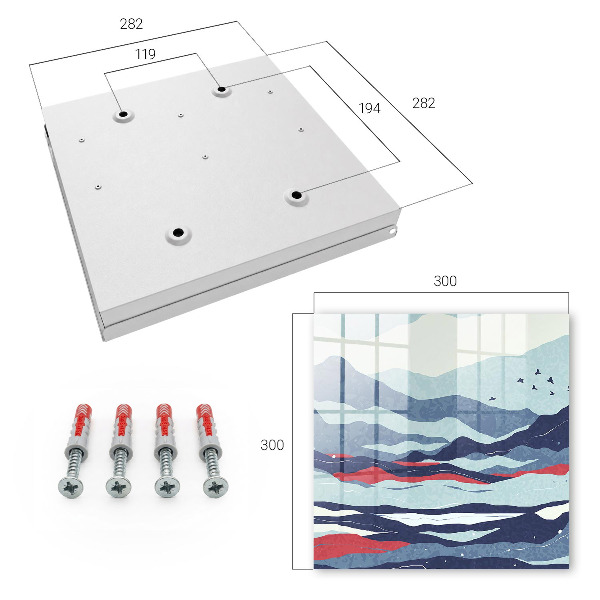 Key storage box Blue waves