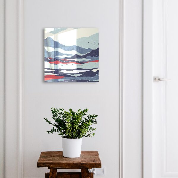 Key storage box Blue waves