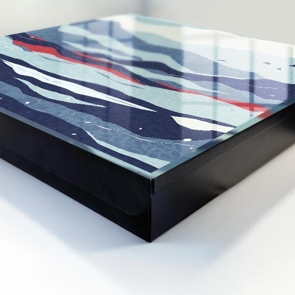Key storage box Blue waves