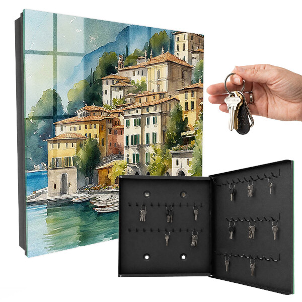 Key storage box Italian landscape