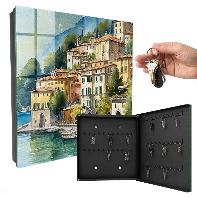 Key storage box Italian landscape